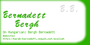 bernadett bergh business card